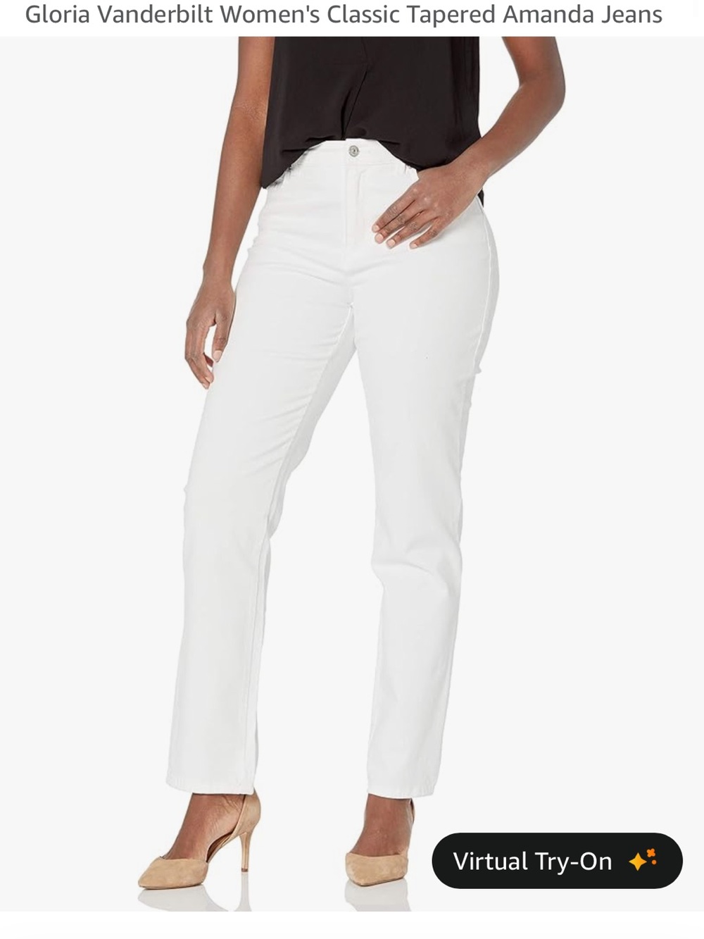 Gloria Vanderbilt White Straight Leg Jeans